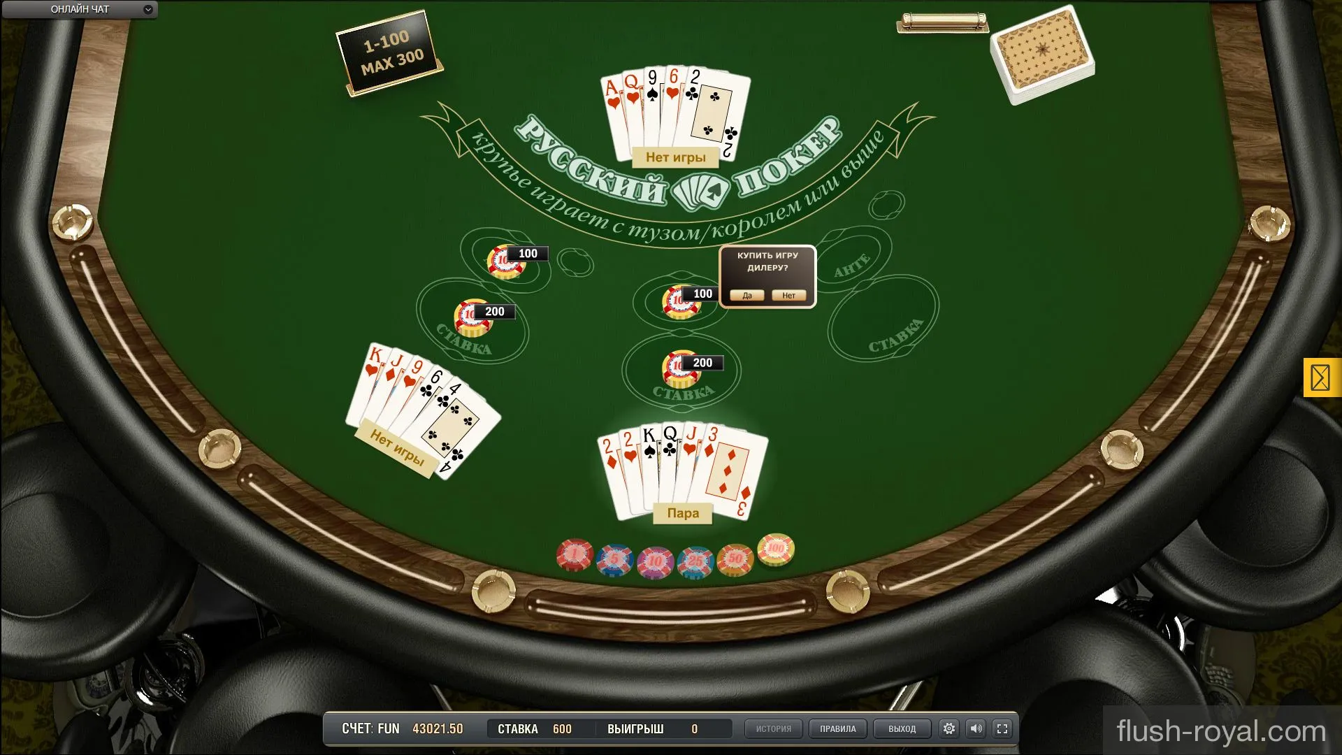 Русский покер правила в проекте flush-royal.com Русский покер правила